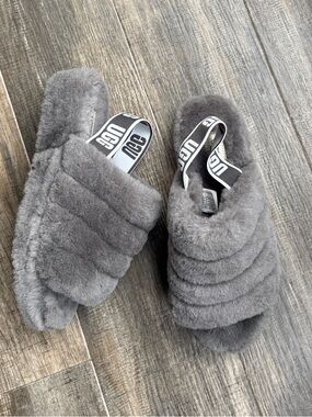 UGG Fluff Yeah Slide gray 8